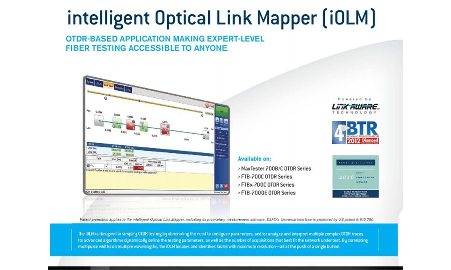 OTDR EXFO INTELLIGENCE OPTICAL LINK MAPPER